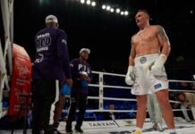 Український боксер із Криму Олександр Усик технічним нокаутом здобув перемогу над Ріко Верховеном